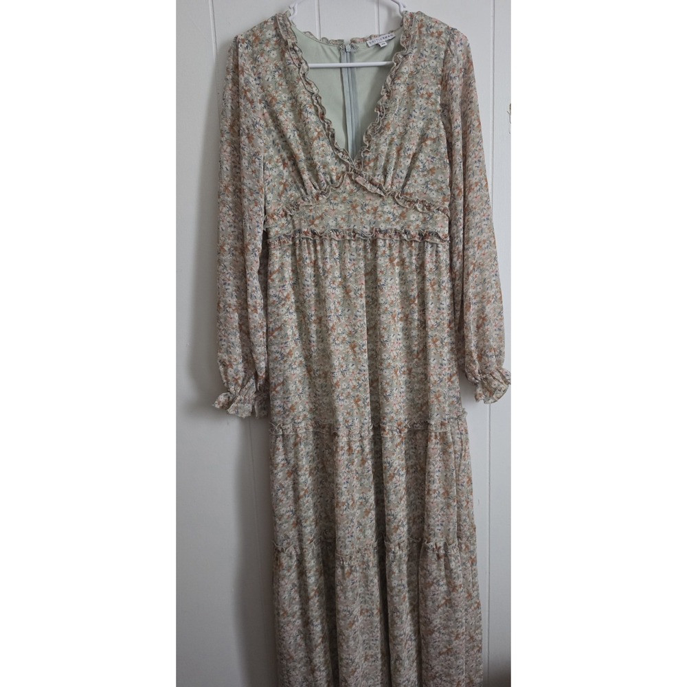 Baltic Born Maxi Dress XS/S Floral Long Sleeve Boho Cottagecore Summer Romantic